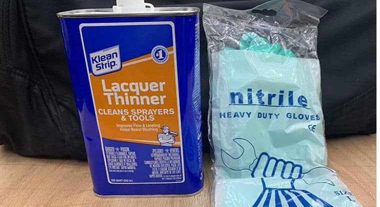 Lacquer Thinner With Heavy Duty Gloves